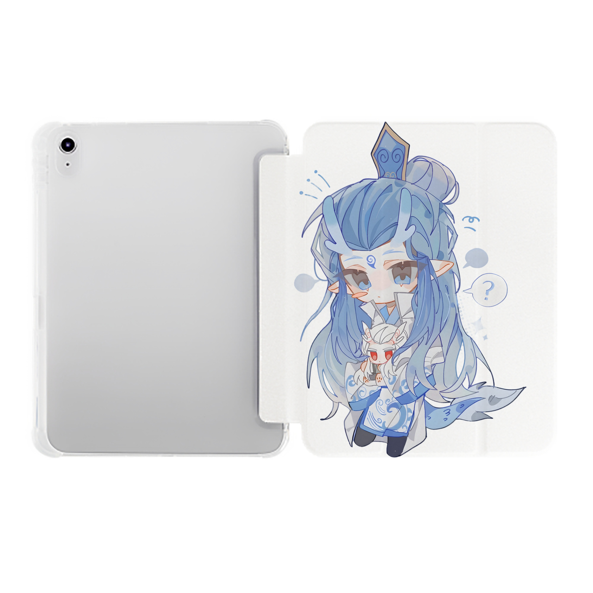 （画像用） Ne Zha 2 ナタ 魔童の大暴れ IPad ケース ペン収納付き 三つ折りスタンド PUレザー×シリコン 対応機種9.5/10.5/10.9インチ